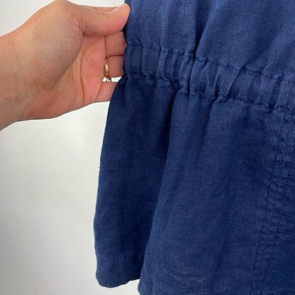 INC Utility Linen Jacket Women’s Navy Size Petite Medium - Picture 8 of 14